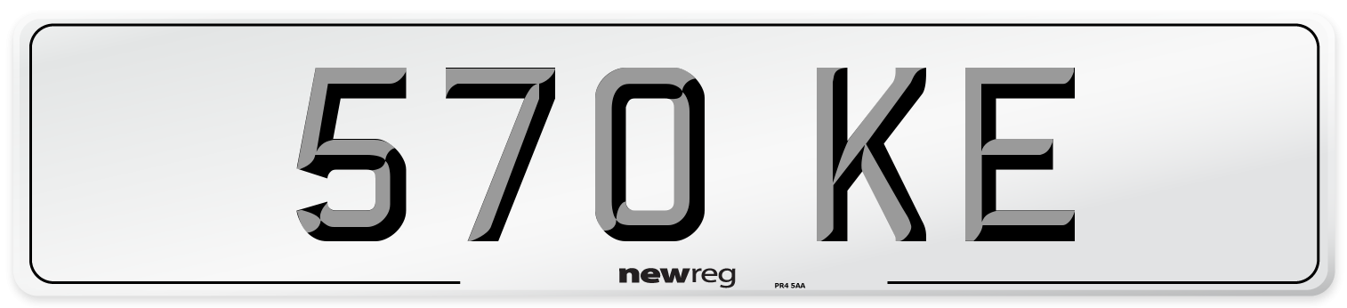 570 KE Number Plate from New Reg